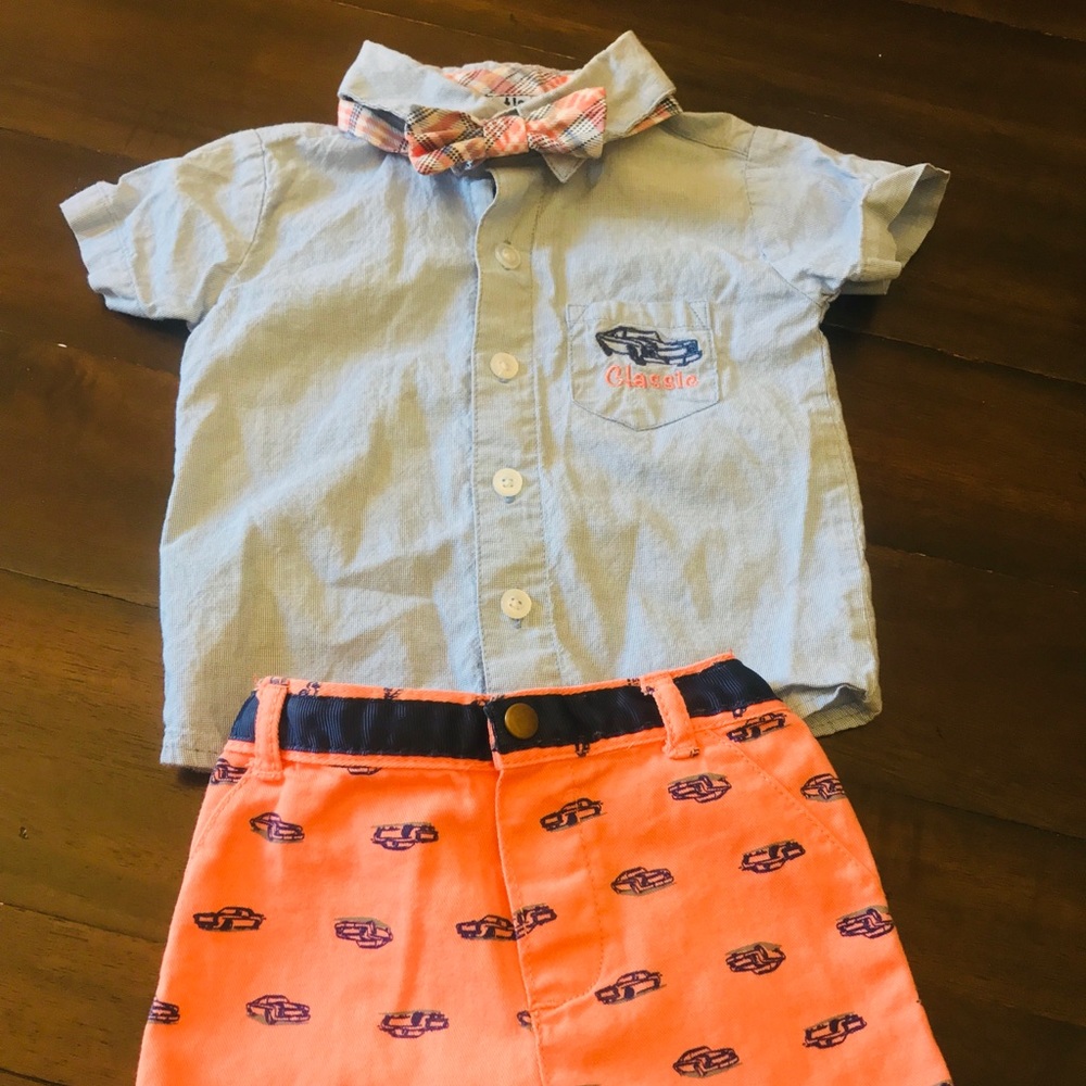 12 mos 3pc set “classic cars”